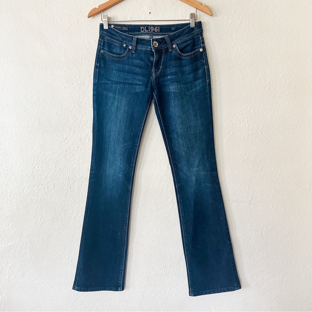 Dl1961 Womens Low Rise Bootcut Milano Stretch Medium Dark Wash Denim